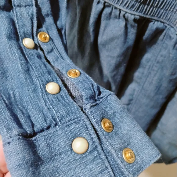 Guess Denim Long Sleeve Dress - Picture 5 of 7